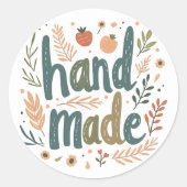 Aufkleber "handgemacht" (Vorderseite)
