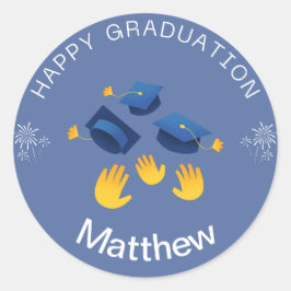 Aufkleber - Happy Abschluss Personalize - Name hin