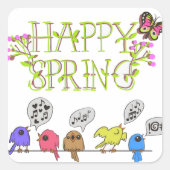 Aufkleber "Happy Spring" (Vorderseite)