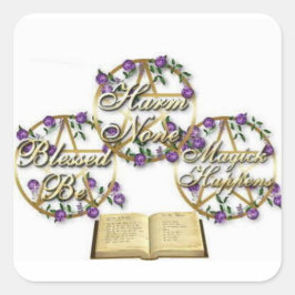 Aufkleber: Harm the None Quadratischer Aufkleber