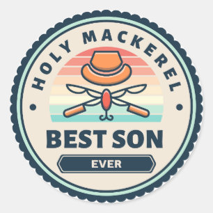 Aufkleber - Heiliger Mackerel! Bester Sohn je