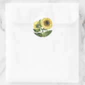 Aufkleber Heirloom Sonnenblume Botanische Blume (Tasche)