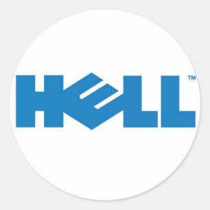 Aufkleber-Hölle Runder Aufkleber