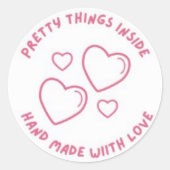 Aufkleber "Hübsche Dinge im Inneren" (Vorderseite)