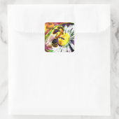 Aufkleber - Hummel Bee Happy Abstrakt Art Floral (Tasche)