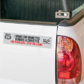 Aufkleber 'I Brake For Brunettes' Autoaufkleber (Auf Lkw)