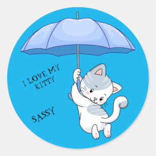 Aufkleber "I LIEBE MY KITTY" mit Haustierbezeichnu