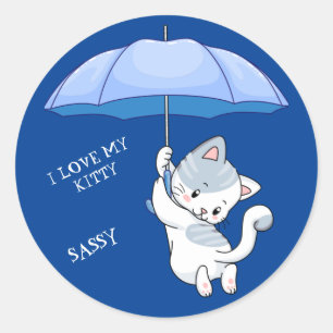 Aufkleber "I LIEBE MY KITTY" mit Haustierbezeichnu