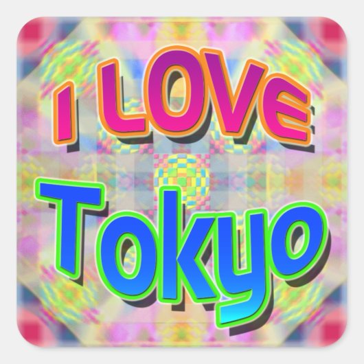 Aufkleber "I LIEBE Tokyo" (Vorderseite)