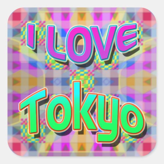 Aufkleber "I LIEBE Tokyo" (Vorderseite)