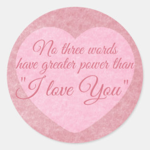 Aufkleber "I LIEBE YOU"