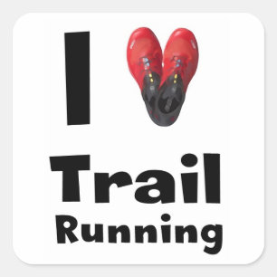 Aufkleber „I love Trail Running "