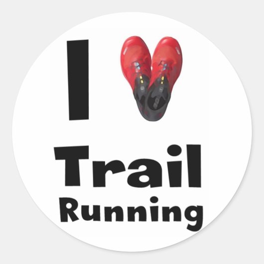 Aufkleber „I love Trail Running " (Vorderseite)