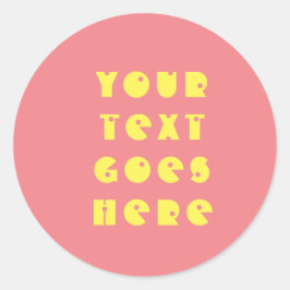 Aufkleber Ihres Textes hier persönlich schwarz gel