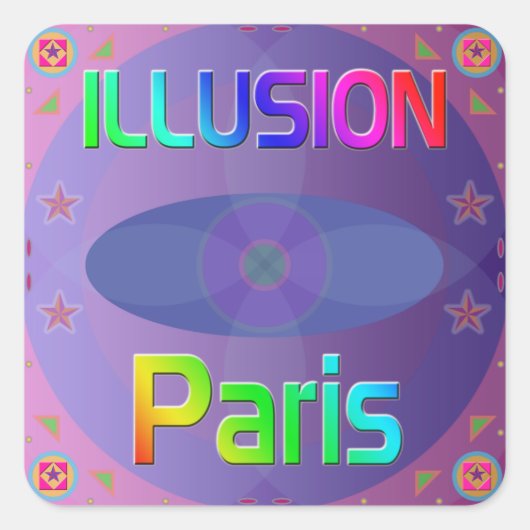 Aufkleber "ILLUSION Paris" (Vorderseite)