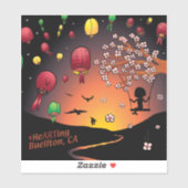 Aufkleber - im Fluss (Blatt)