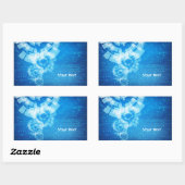 Aufkleber im technischen Stil (Blatt)