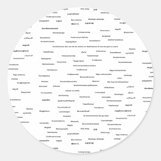 Aufkleber in allen Sprachen (Vorderseite)