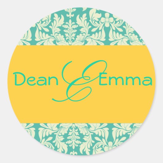 Aufkleber in französischer Barock (Vorderseite)