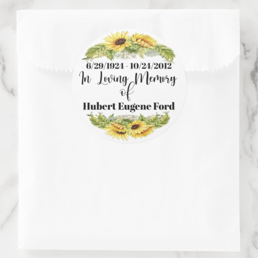 Aufkleber in Memoriam (Tasche)