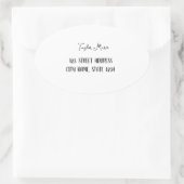 Aufkleber in Oval-Form (Tasche)