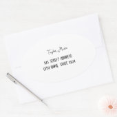 Aufkleber in Oval-Form (Umschlag)