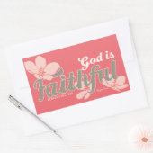 Aufkleber, Inspiration, Glaube, Koralle Rechteckiger Aufkleber (Umschlag)