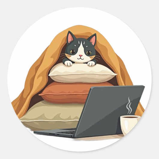 Aufkleber Introvertierter Überlebensmodus Katze - (Vorderseite)