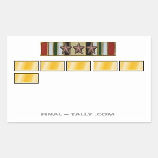 Aufkleber Irak 6 Monate mit 3 Wahlkampfstar (Vorderseite)