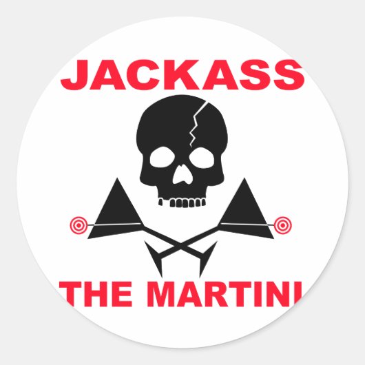 Aufkleber - JACKASS, der Martini (Vorderseite)