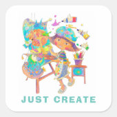 Aufkleber "JUST CREATE" (Vorderseite)