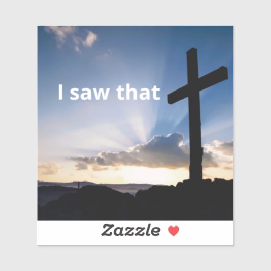Aufkleber jusus ich sah, dass (Blatt)