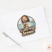 Aufkleber 'Kaffee mit Jesus' (3“) (Umschlag)