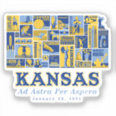 Aufkleber - Kansas: Ad Astra Per Aspera (Vorderseite)