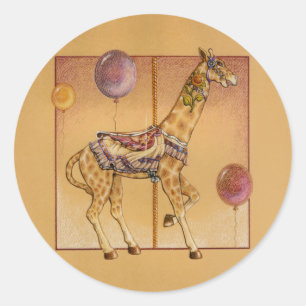 Aufkleber - Karousel Giraffe