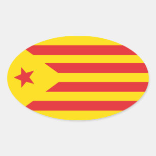 Aufkleber Katalanische Flagge "Serenya"