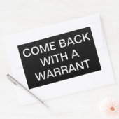 Aufkleber "Komm zurück mit einer Garantie" (Umschlag)