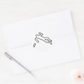 Aufkleber-Kontur für Mordszenarien nicht grafisch Runder Aufkleber (Umschlag)