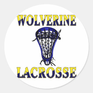 Aufkleber Lacrosse Mascot Wolverinies