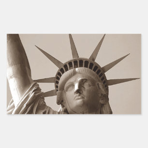 Aufkleber Lady Liberty Island USA Sepia Statue of