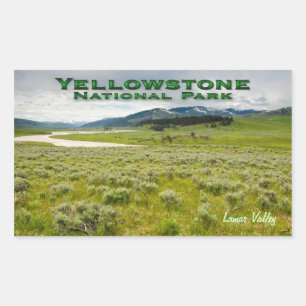 Aufkleber: Lamar Valley #2 (Rectangle) Rechteckiger Aufkleber