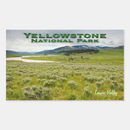 Aufkleber: Lamar Valley #2 (Rectangle) Rechteckiger Aufkleber (Vorderseite)