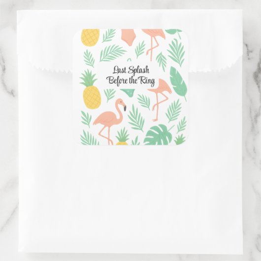 Aufkleber "Last Splash" für Junggeselinnen-Abschie (Tasche)