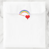 Aufkleber LIEBE IS LIEBE Regenbogen Herzdesign (Tasche)