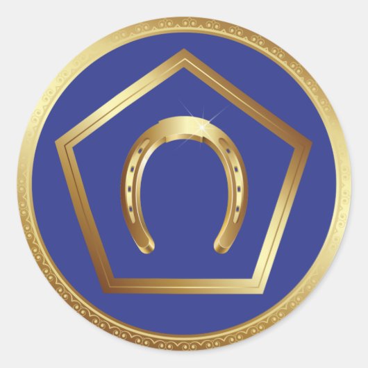 Aufkleber: Logo der Germanna Foundation Runder Aufkleber (Vorderseite)