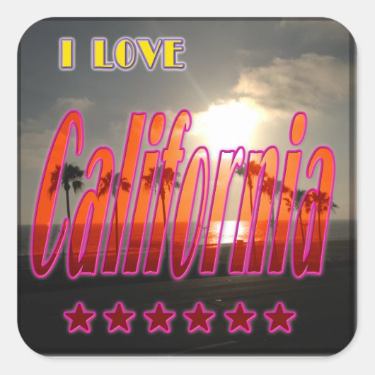Aufkleber "Lovely California 3" (Vorderseite)