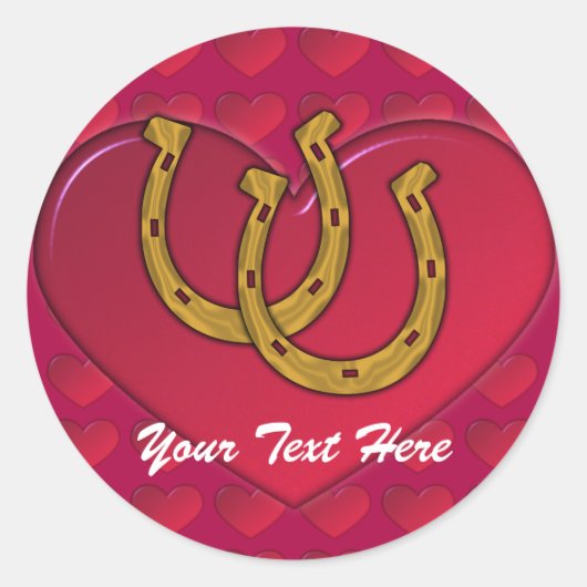 Aufkleber - Lucky Horseshoe Kleeblatt (Vorderseite)