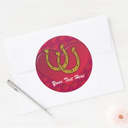 Aufkleber - Lucky Horseshoe Kleeblatt (Umschlag)