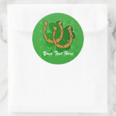 Aufkleber - Lucky Horseshoe Kleeblatt (Tasche)