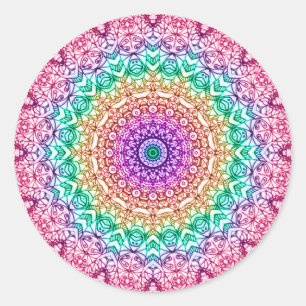 Aufkleber-Mandala Mehndi Art G379 Runder Aufkleber